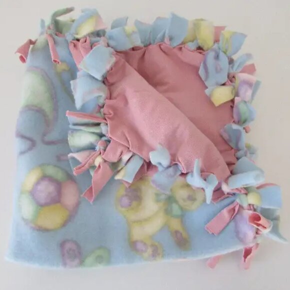 Handmade Baby Tag Blanket - Picture 1 of 7